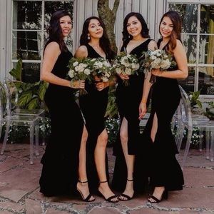 Velvet Baroque Long Mermaid Dress